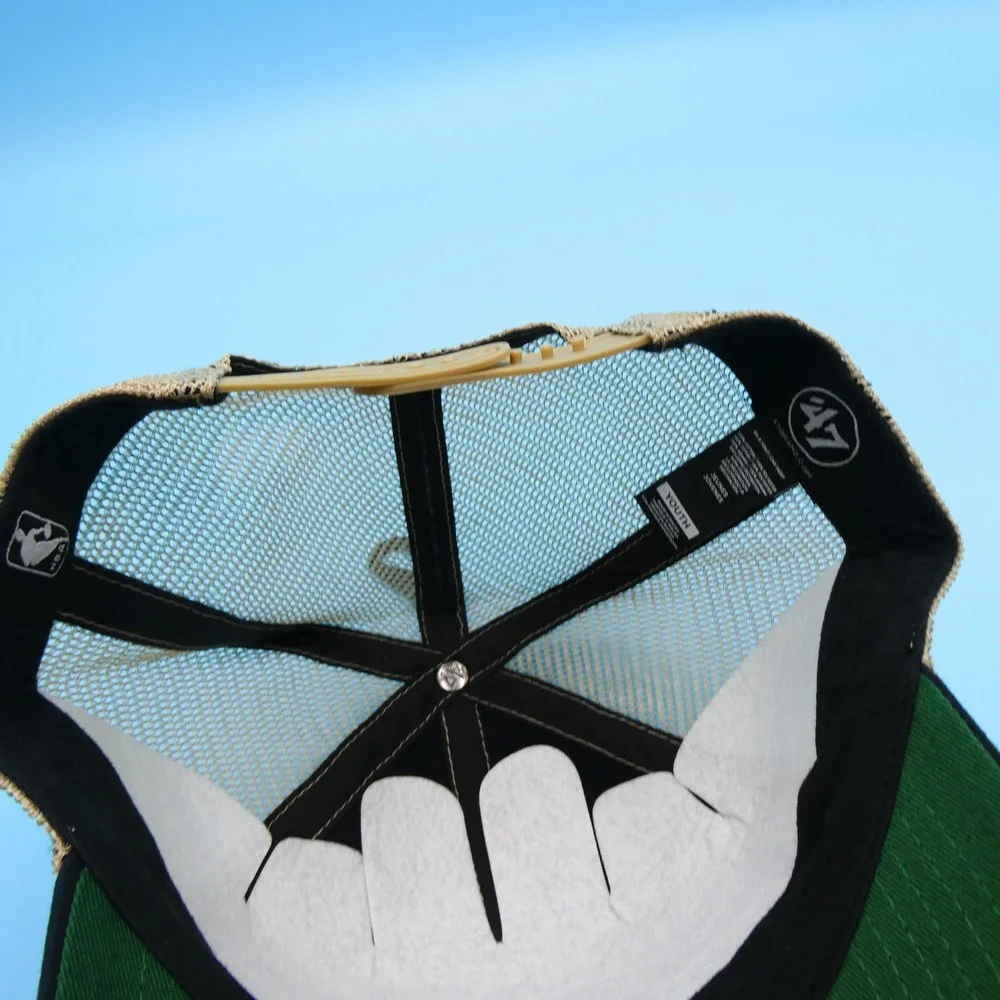 '47 Hat‎ Youth Chicago Bulls Navy Tan Mesh Clean Up Adjustable Snapback Cap NBA